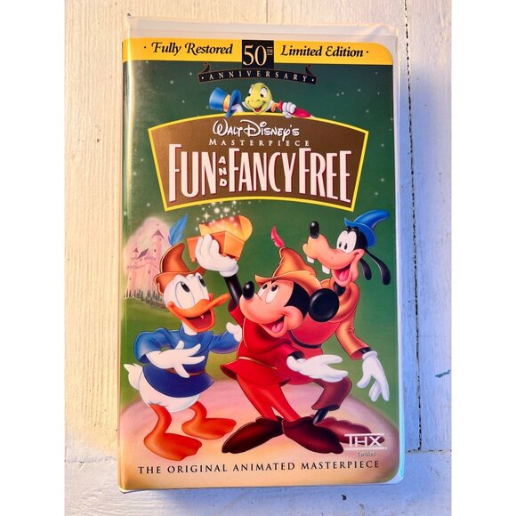 Walt Disney's Masterpiece Fun & Fancy Free 50th Anniversary VHS Animated Classic - Picture 1 of 2